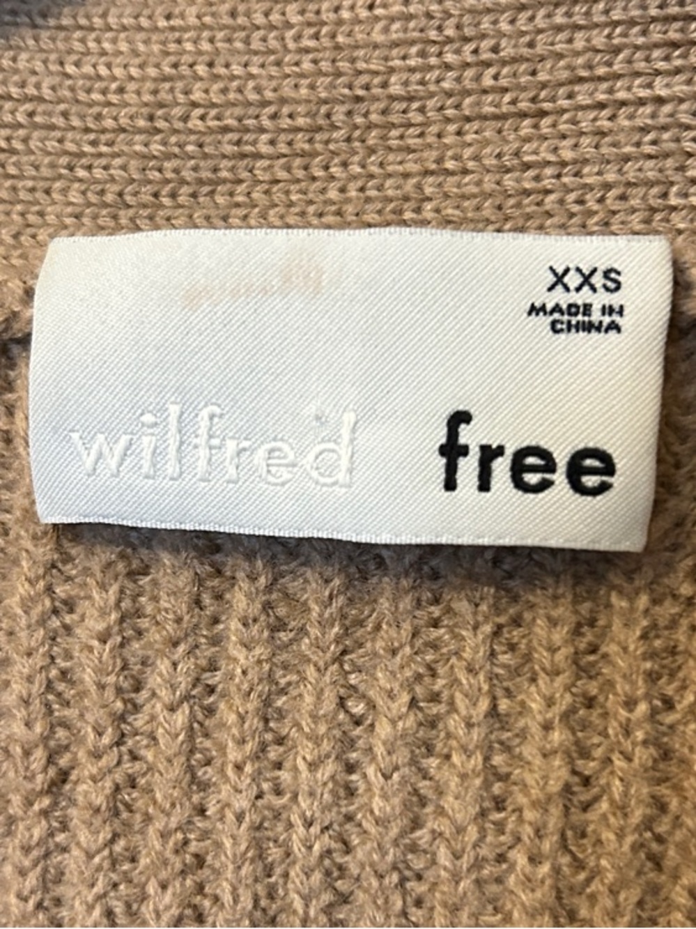 Wilfred Brown Open-Front Ribbed Cardigan - Picture 3 of 4
